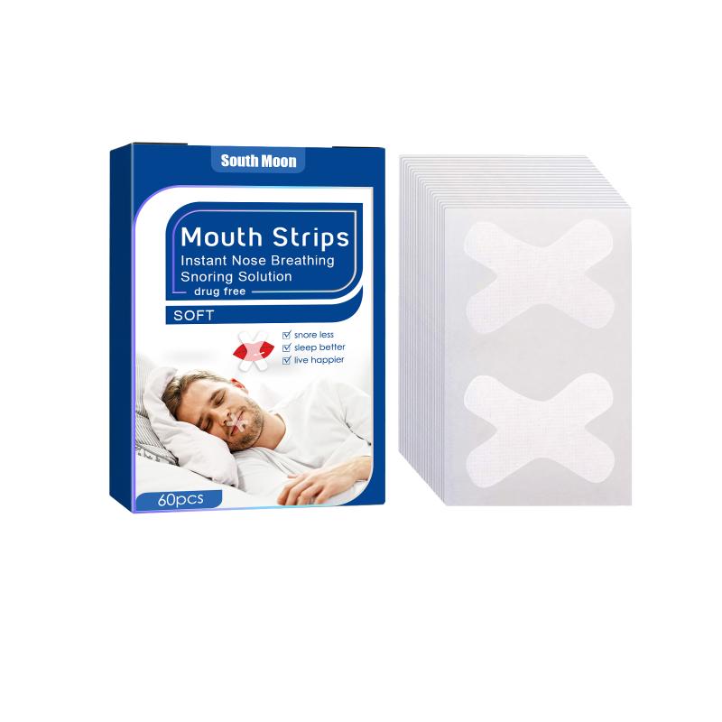 60Pcs Anti-Snoring Mouth Sticker Adult Night Sleep Lip Nose Breathing Improving Patch Mouth Correction Orthosis Tape