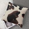 Cream cow print square Jacquard Pillow Cover for Sofa Office Waist Cushion Cover Home Decorative Pillowcase