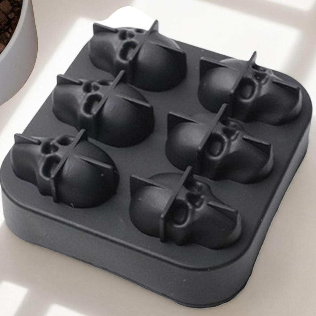 Schädel Eiswürfelform Tablett Silikon Eiswürfelform Für Cocktail Halloween Küchenhelfer Partyzubehör Für Wein Whisky Getränke Saft