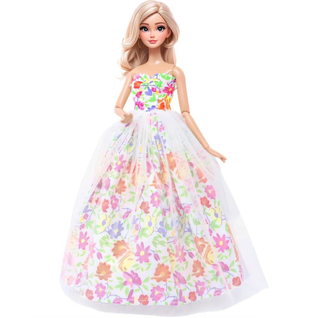 Pretty Princess Ball Gowns Party Dresses for 30cm Doll Clothes Wedding Bride Outfits (NO DOLLS)