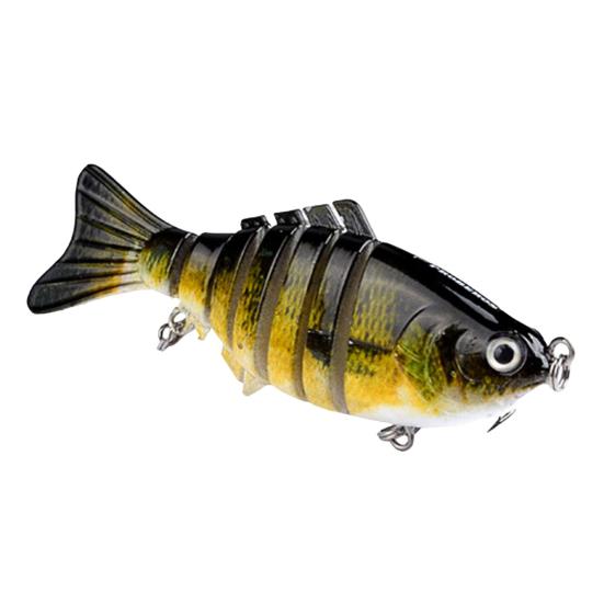 3/5Pcs Fishing Lures 3D Swimming Bait with Treble Hooks Realistic Looking Bright Colors Compact Portable Hard Bait Artificial Lure