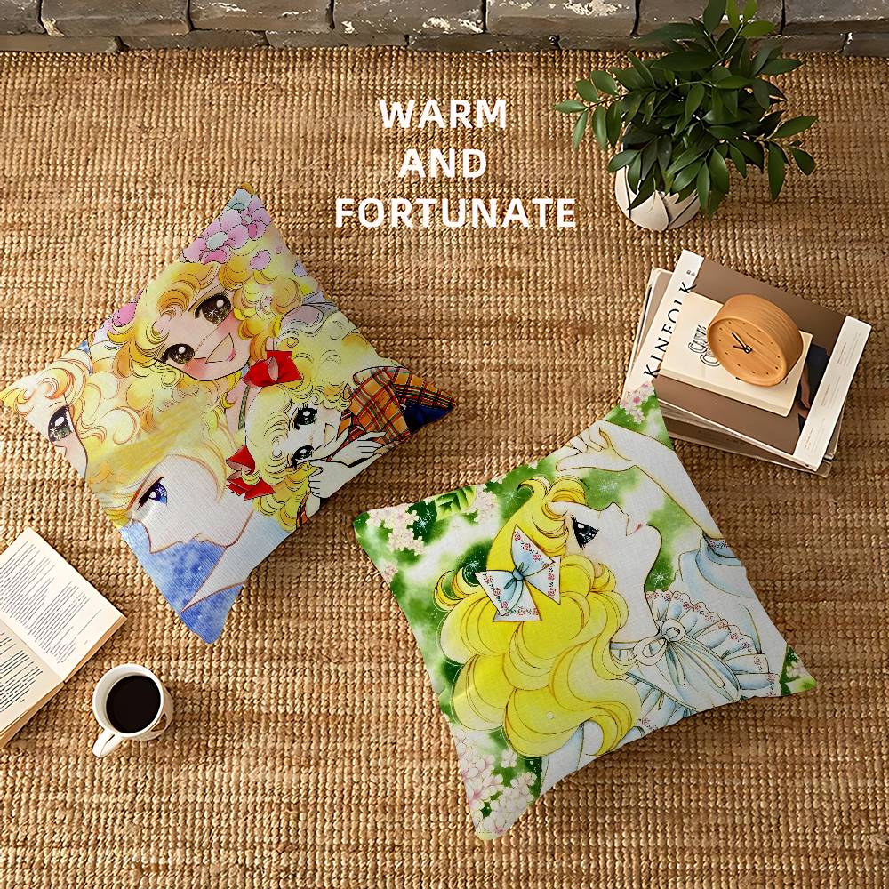 Candy Candy Anime Cushion Cover Pillow Cover Decor Pillowcase Printed Cushion Case For Couch
