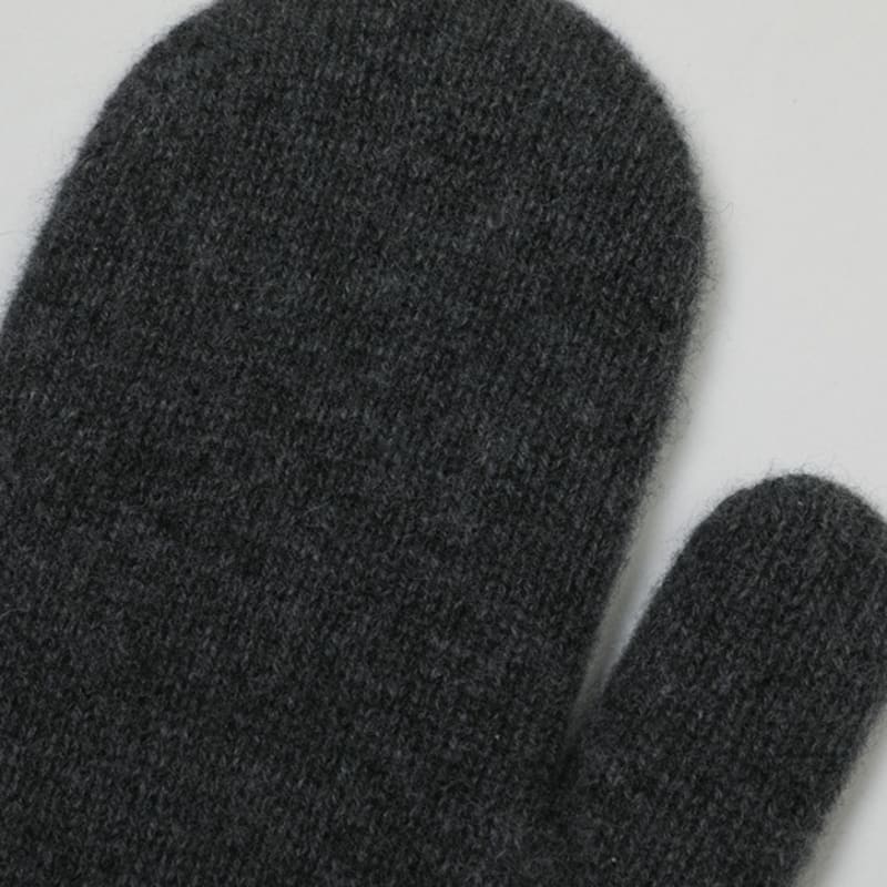 CALLAITE 100% Cashmere Flap Gloves - Charcoal