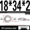 201 Stainless Steel Flat Washer Shim, GB97, Sizes M3 to M30