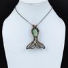 Variscite Pendant Copper Wire Wrapped Pendant Variscite Jewelry Handmade Fish Pendant Gemstone Pendant Anniversary Gift Copper Wire Jewelry