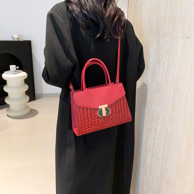 Stylish Vintage Shoulder Bag With Unique Design For Casual Everyday Use In Black White Pink Brown Green Red