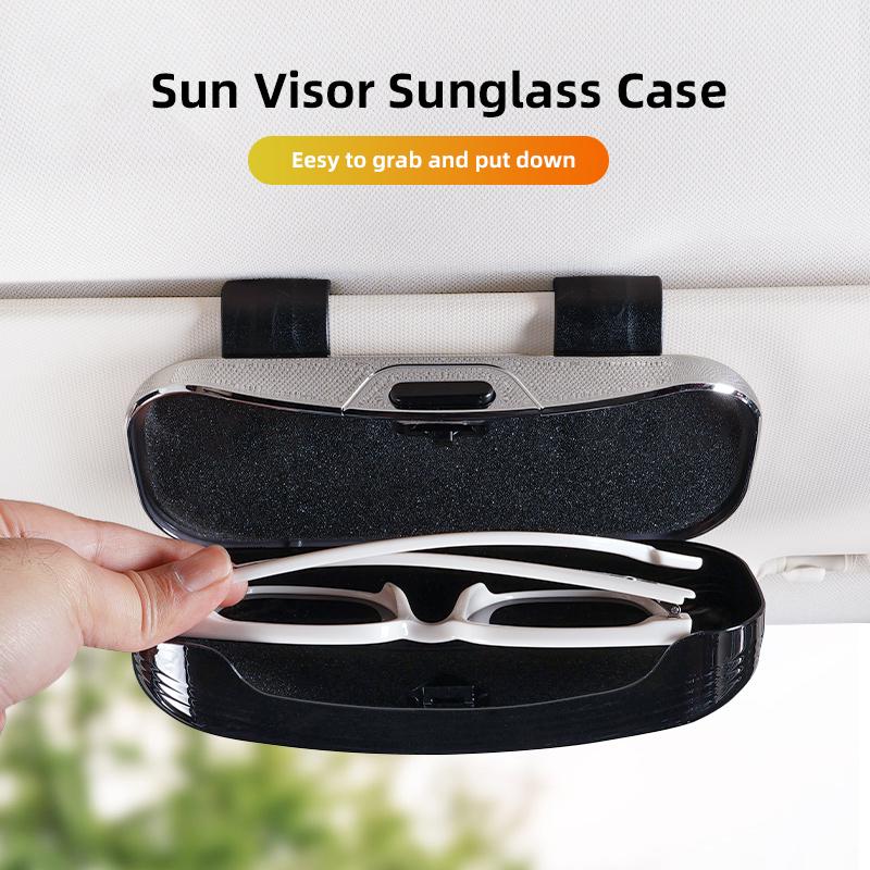 BBIF1 Car ABS Visor Glasses Box Auto Sunglasses Storage Case Accessories For BMW E90 G80 M3 G30 M5 F82 F83 F20 F21 G42 F95 F96 G06 G07
