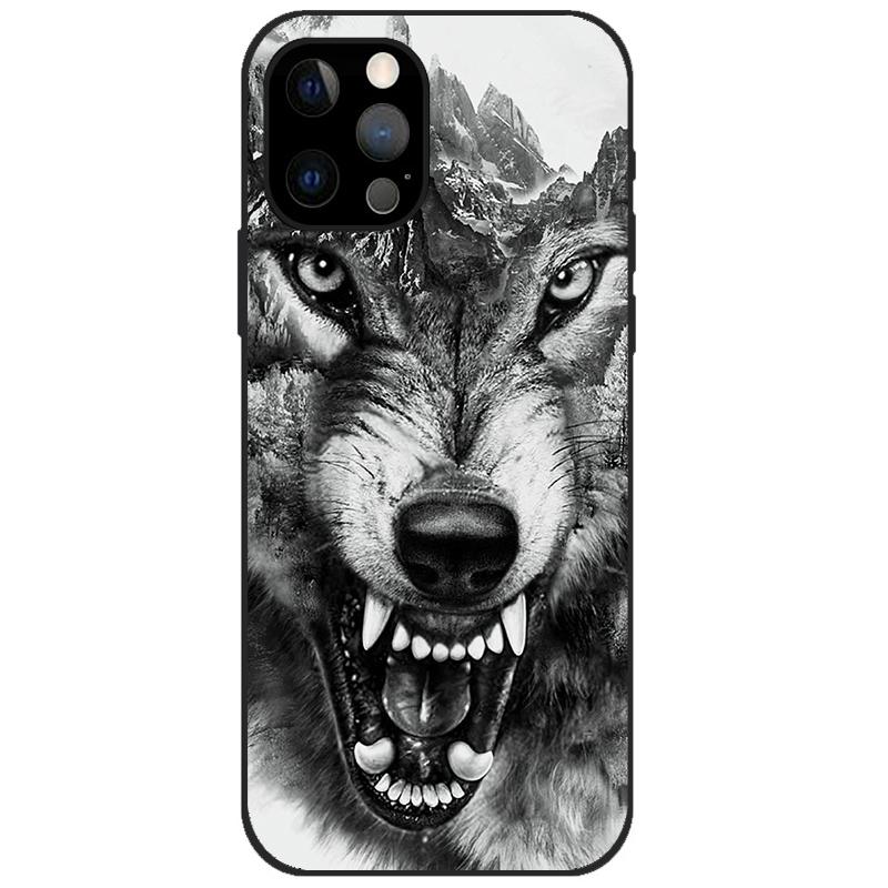 For iPhone 12 Pro Case iPhone12 Pro Bumper Silicon TPU Soft Phone Cover For iPhone 12 Pro Max / 12 Mini Case Cartoon Funda 12Pro