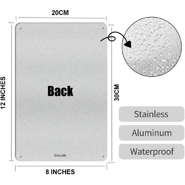 8" x 12" Aluminium Retro Metal Beware of Dog Sign Do Not Enter Without Permission Warning Signs for Fence Yard Farm