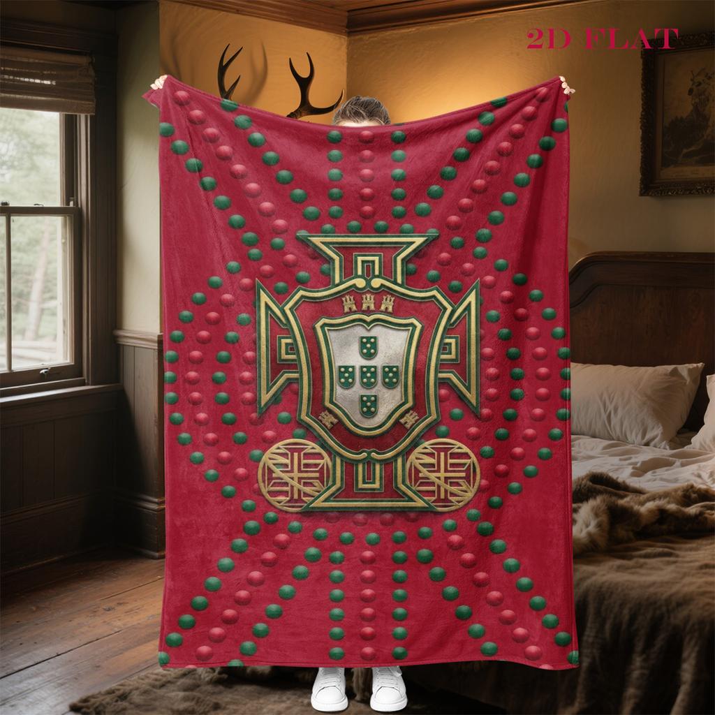 Portuguese Heritage Emblem blanket Suitable for all seasons blanket Digital printing Outdoor plush blanket bedroom