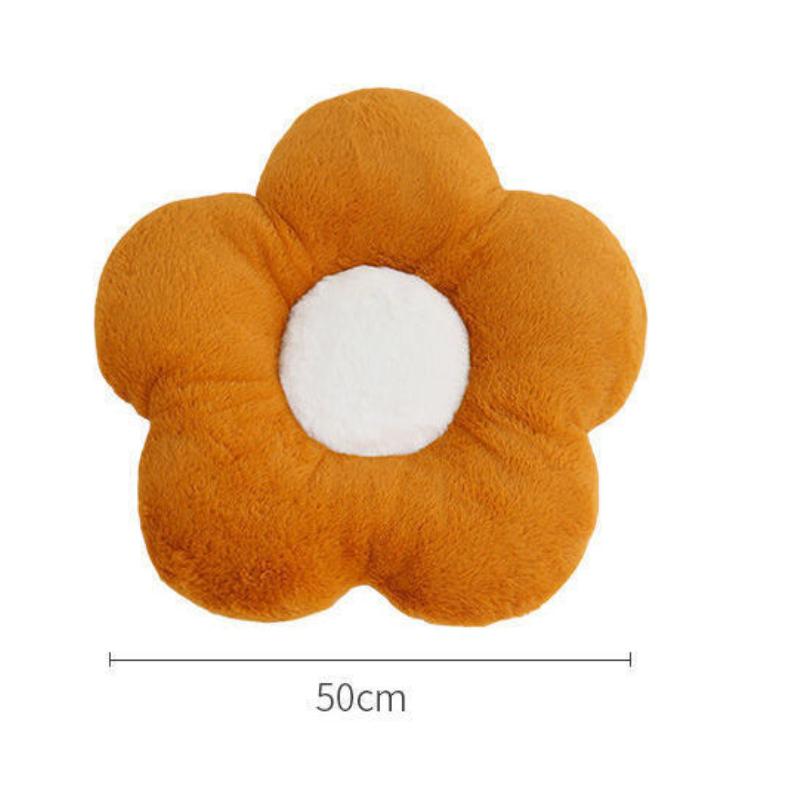 Flower Pillow Cushion Office Sedentary Waist Cushion Living Room Dining Table Chair Plush Cushion Butt Cushion Seat Cushion