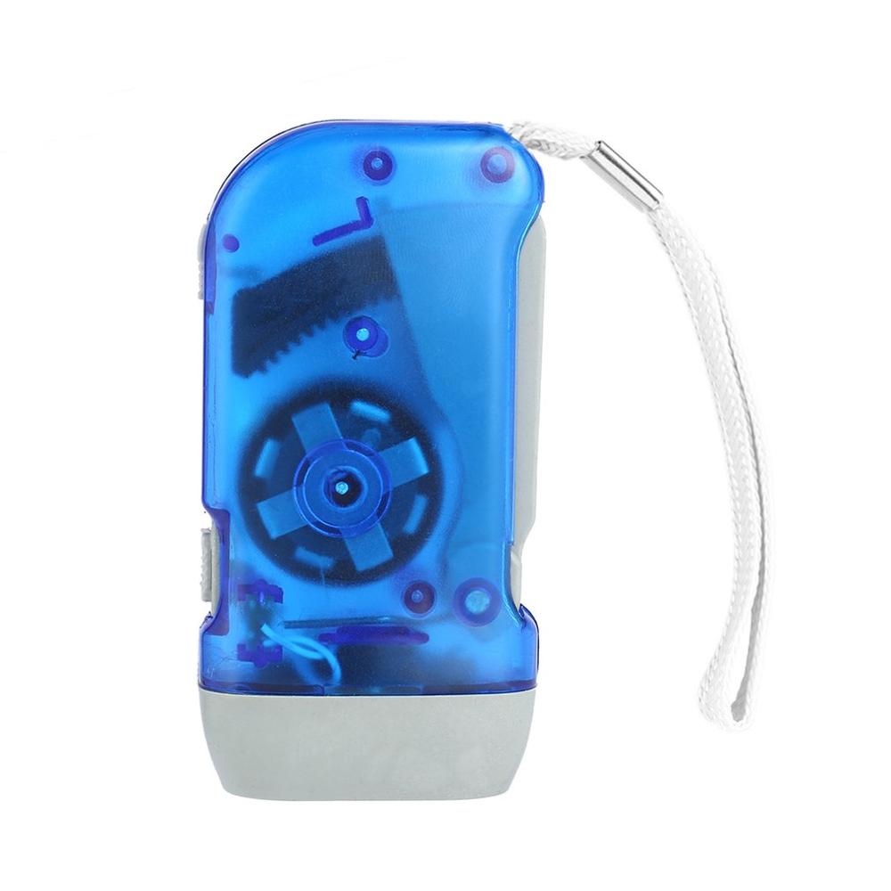 LED Hand Pressing Dynamo Crank Power Wind Up Flashlight Torch Light Hand Press Crank Camping Lamp Light for Outdoor Home