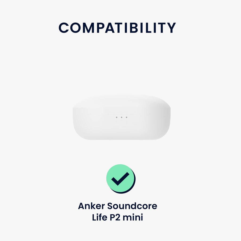 Kwmobile Earphone Case for Anker Soundcore Life P2 Mini Silicone Wireless Earphone Drop Red - Case, Protection,