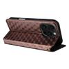 For iPhone 16 Pro Max Wallet Case Rhombus Imprinted Leather Phone Cover