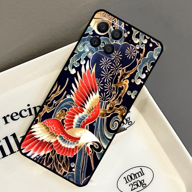 Kunst Kran Wellen Hülle Für Samsung Galaxy M33 M53 M13 M15 M35 M55 M32 M16 M36 M56 M54 M20 M52 M34 M14 M11 M31