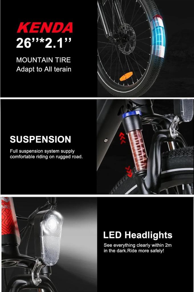 SAMEBIKE XD26-II E-bike motor 750W 48V 14AH Hydraulic Brake electric bicycle 26-inch full suspension electric mountain bike