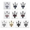2PCS 3D 8.8x6.3cm Crown Emblem Decal Car Side Fender Rear Trunk Badge Sticker Accessories