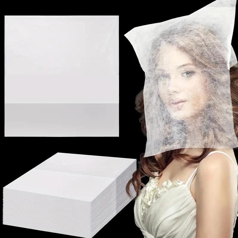 50/100Pcs Disposable Makeup Protector Hoods Breathable Cosmetic Beauty Masks For Bridal Party Wedding Travel Daily Makeup
