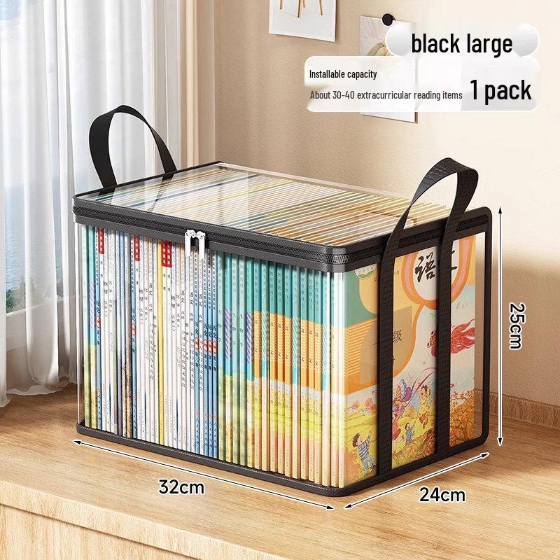 Transparent Book Storage Organizer: Dustproof & Moistureproof Bag for New & Old Books - Ideal for Classroom & Home Use