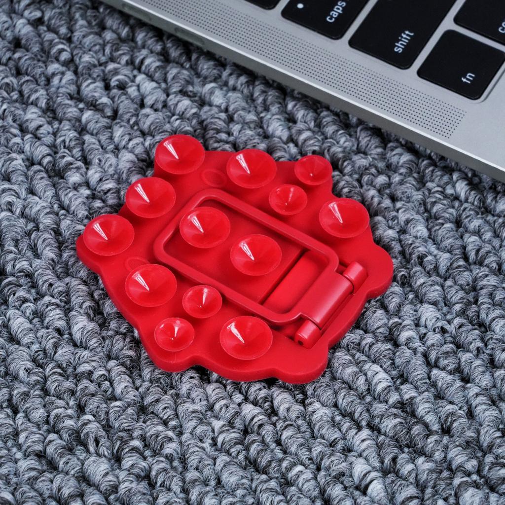 Hexagonal silicone suction cup mobile phone holder, lazy artifact, portable magnetic suction multi-function universal folding desktop holder