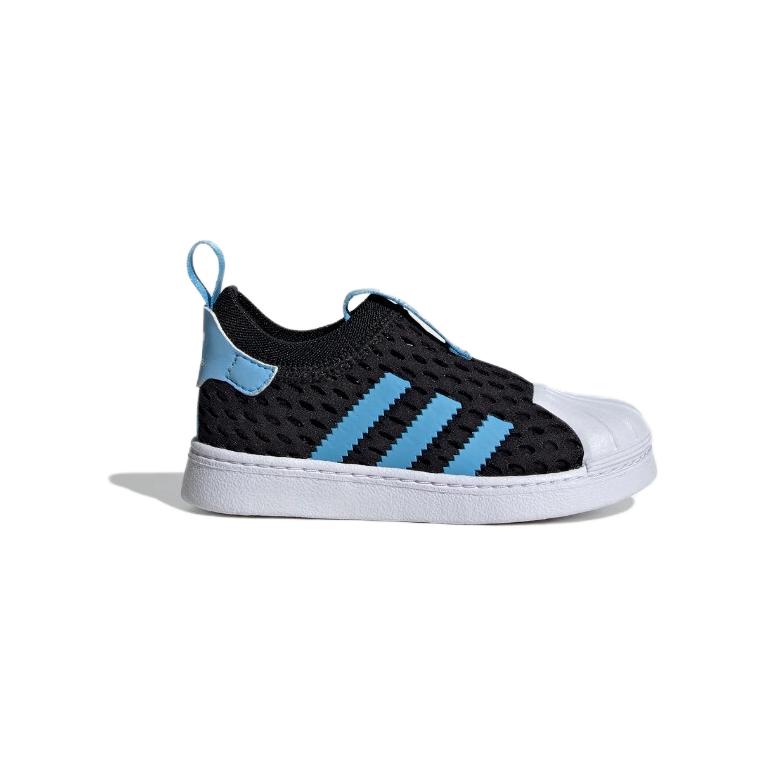Adidas Originals Superstar 360 Lightweight Comfortable Durable Breathable Low-Top Walker Shoes Baby Shoes Black Blue White JH6369