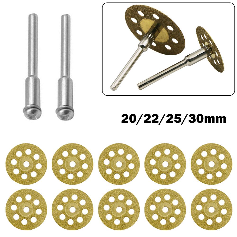 37-Piece Diamond & Stainless Steel Circular Saw Blade Set With Mandrels – Cutting Discs For Rotary Tools – Assorted Sizes From 16mm To 40mm