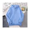 Women's Plain Loose-fit Minimalist Long-sleeved Hooded Sweatshirt