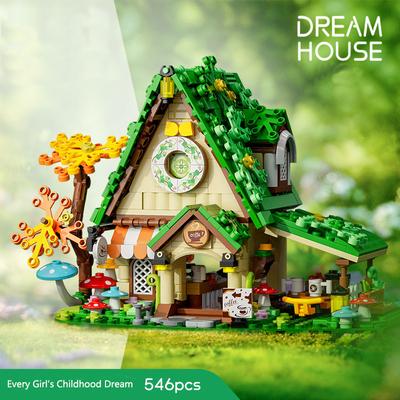 546-547PCS Christmas Dream Windmill House Building Blocks DIY Doll House Newyear Halloween Decoration Bricks For Children Gifts