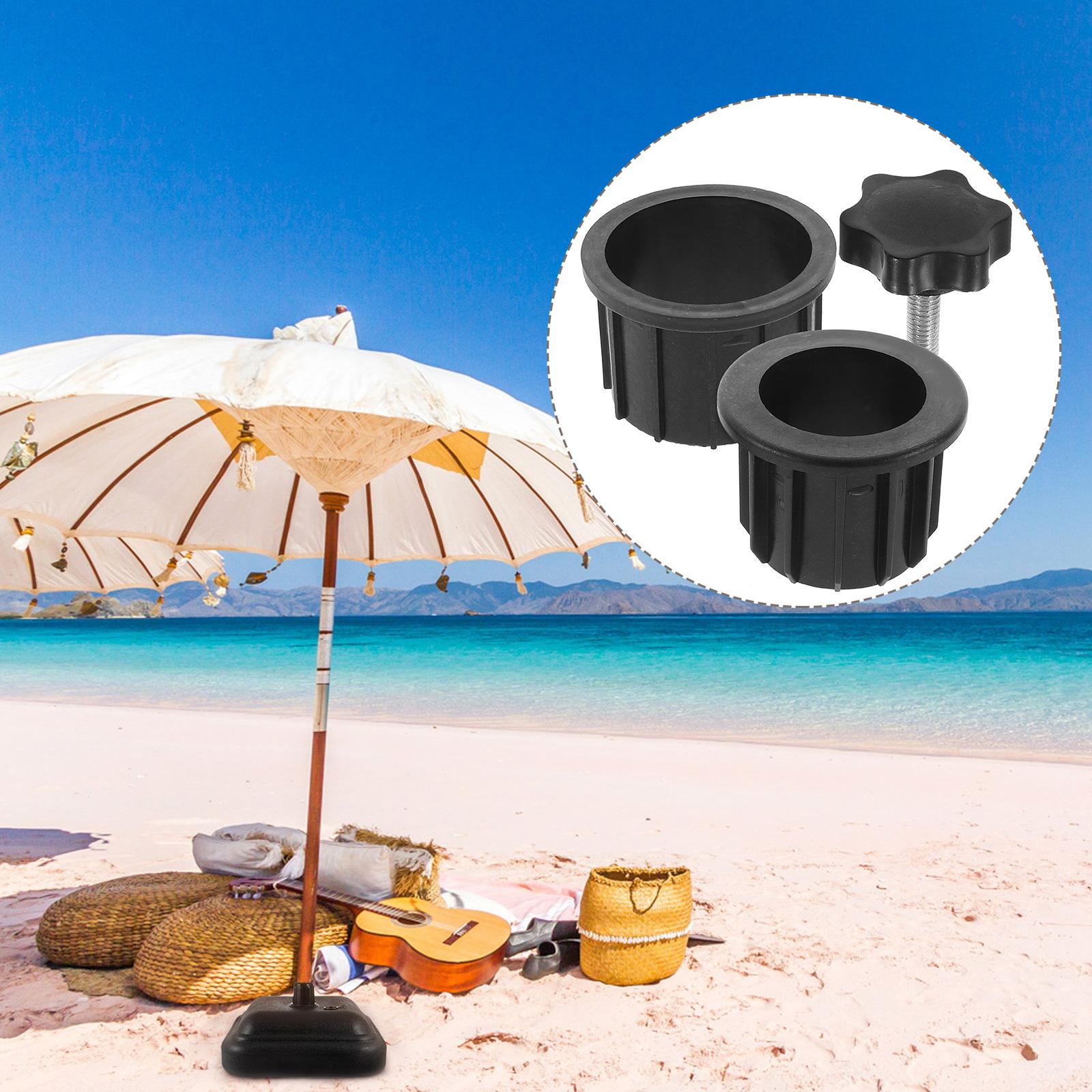 

1 set Umbrella Hole Plug Screw Parasol Anchor Outdoor Patio Stand Parts Base Replacement Cap Cover Holder Pole Ground Universal чёрный