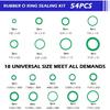 139PCS AC O Ring Kit Conta 30 Sizes,Durable A/C O Ring Assortment Kit With 54PCS Rubber Gasket & 85PCS Spacers For Seal Improvement,Professional AC