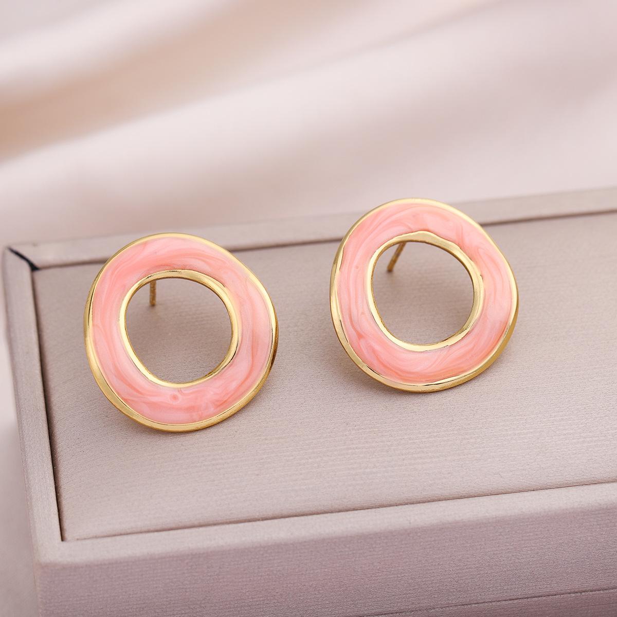 

Модні сережки-краплі для жіночих прикрас рожевий