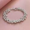 2026 Jewelry Silver Plated Button Grape Bead Bracelet
