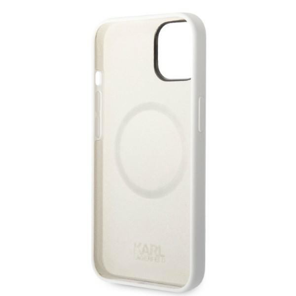 Karl Lagerfeld KLHMP14MSNCHBCH iPhone 14 Plus / 15 Plus 6.7" hardcase biały/white Silicone Choupette MagSafe