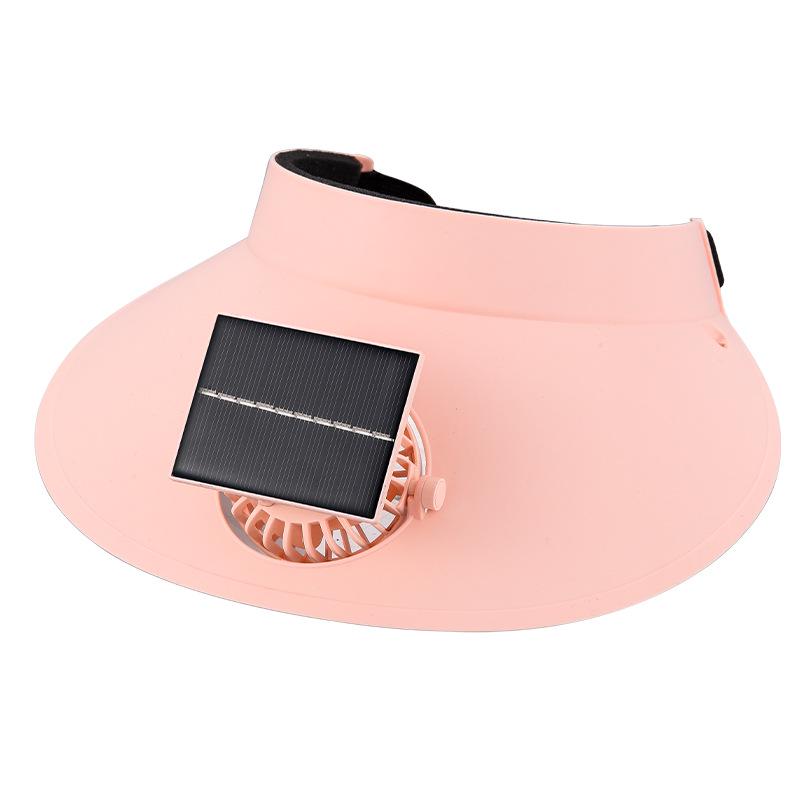 Rechargeable Solar Fan Sun Hat - UV Protection, Large Brim