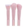 10Pcs/Set Translucent Jelly Pink Cosmetic Brush Candy Color Mini Size Makeup Brush Set   Travel