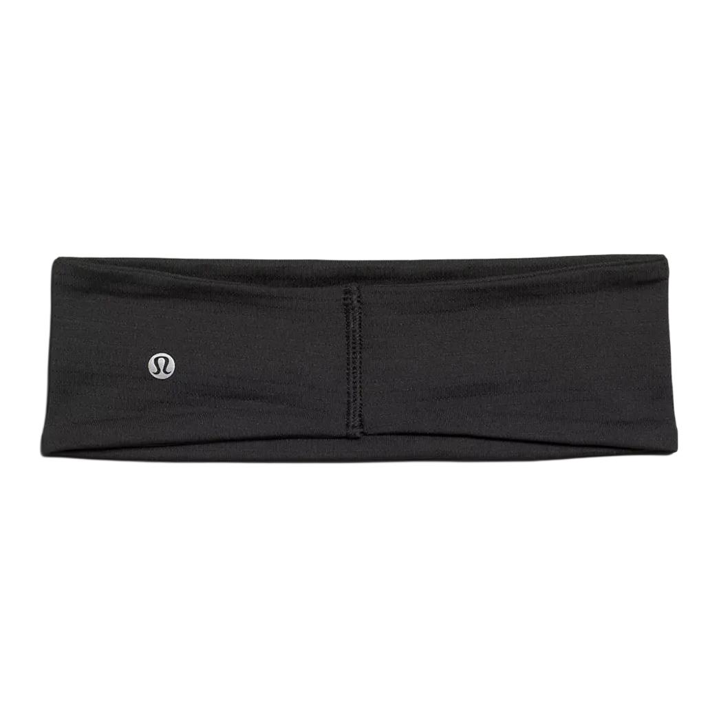 Lululemon Logo Design Elastic Fiber Velvet Nylon Polyurethane Headband Women headband Black 153836025 F,Black