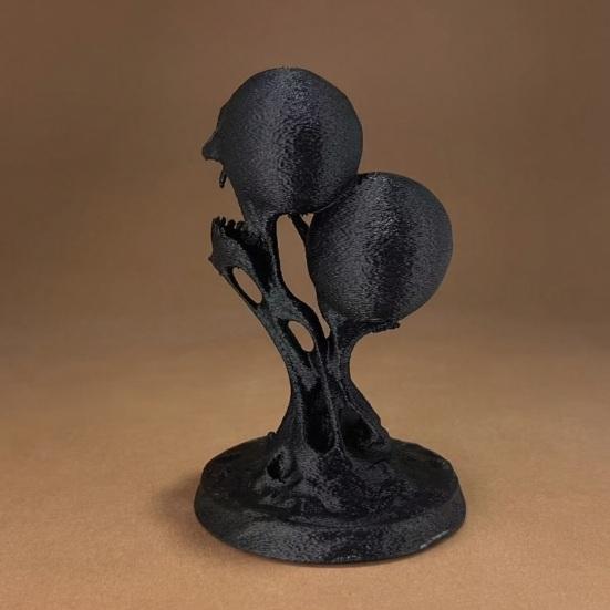 Jijijing Integrated Molding Process Figure, 3D Printed Double Skull Art Ornament, Abstract Fluid Statue, Dark Style Decoration for Living Room