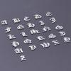6pcs/Lot Old English Letters Charm Stainless Steel Charms For Jewelry Making Supplies Metal 26 Alphabet A-Z Pendant DIY Bracelet