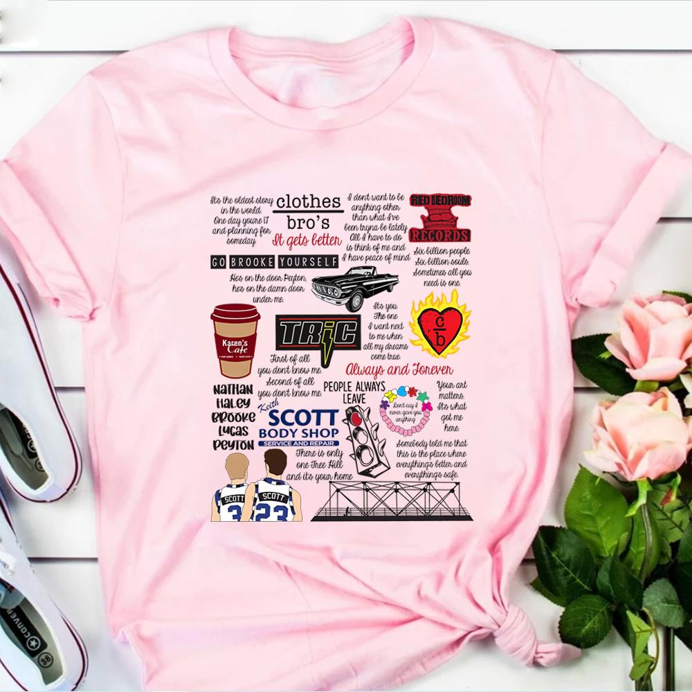 

OTH Collage T Shirts OTH Shirt Keith Scott Body Shop Tee Nathan Scott Shirt Pop Culture Tee Unisex Short Sleeves Crewneck Tops 3XL