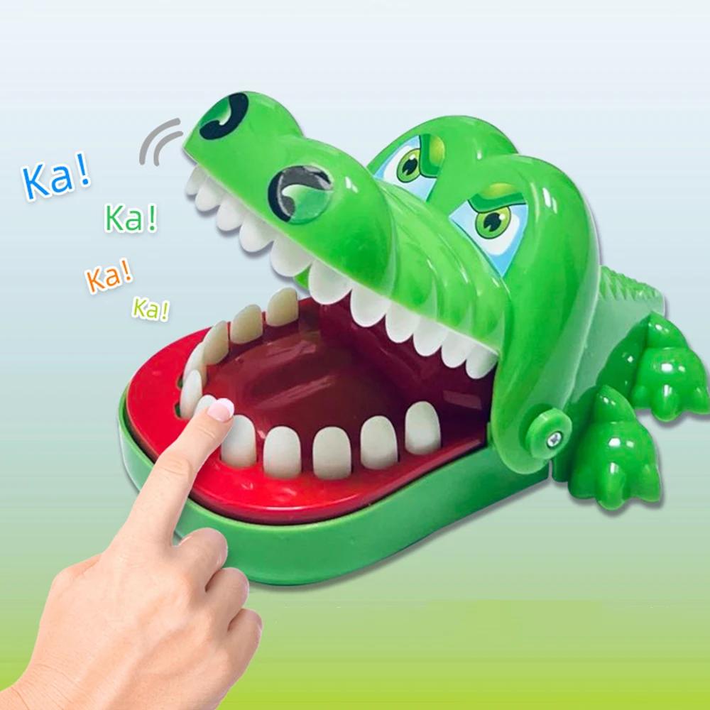 Teeth *Crocodile Toys Children'S Crocodile Bites Fingers Reaction Training Novelty Children'S Lucky Game Trick Decompression Toy