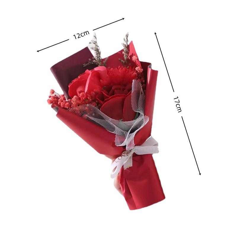 1Pc Artificial Mini Soap Flower Bouquet Fake Plants Simulation Rose Flower Valentine's Day, Mother's Day Party Gifts Decoration