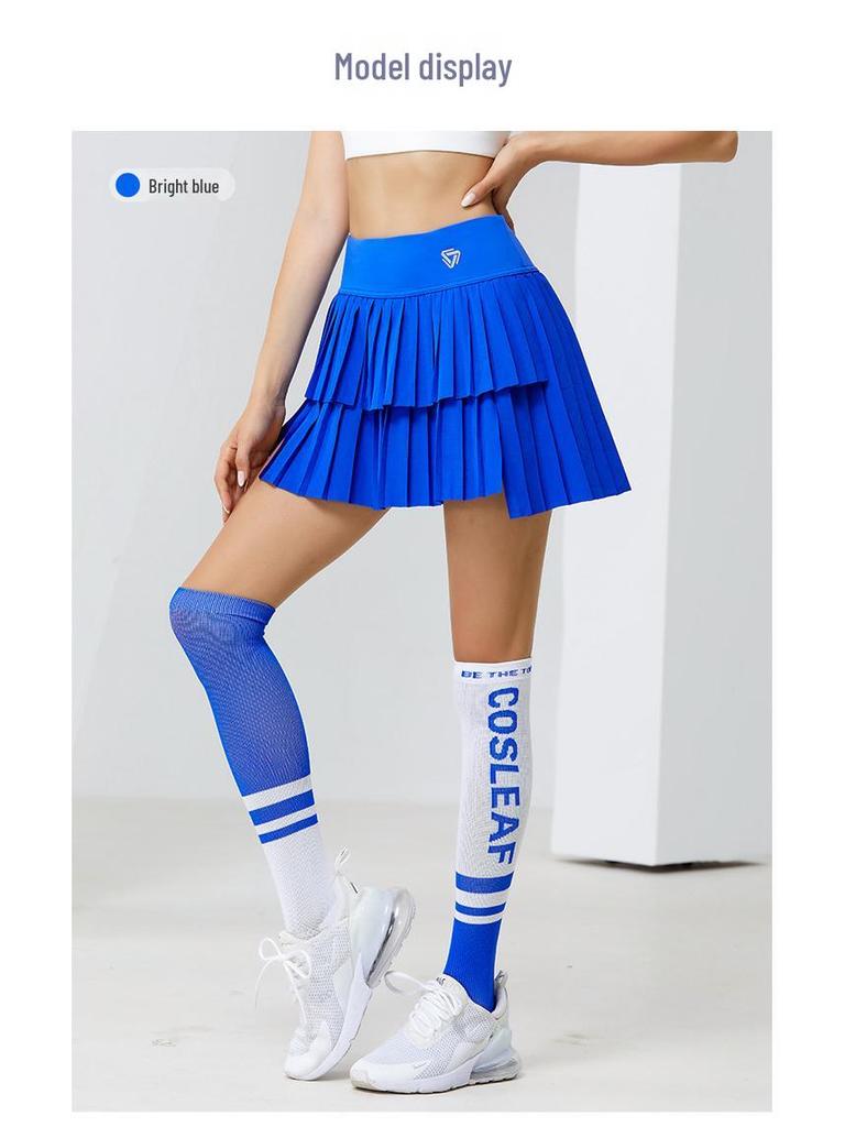 Women's Quick-Dry Pleated Sports Skirt for Badminton, Tennis, Yoga, Fitness, Running, and Marathon
