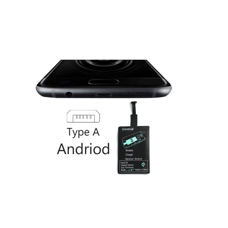 Wireless Qi Charger Adapter Charging Receiver For Iphone Samsung Typec Andriod