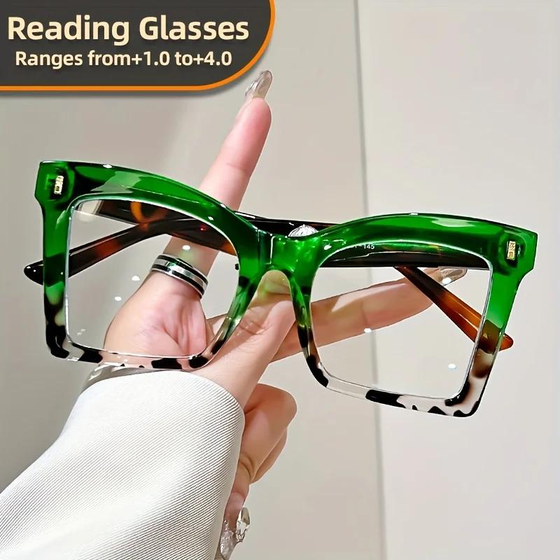 Elegant Full Rim Square Reading Glasses For Women Pc Frame Clear Les Magnification  1.0 To  4.0 Fashion Reading Glasses