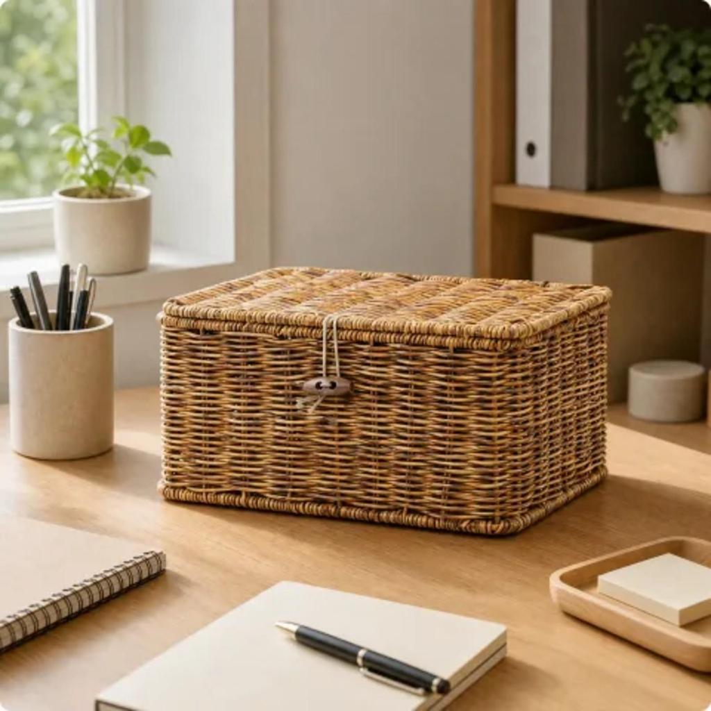 PP PE Braided Organizer Box Multifunctional HandBraided Reinforced Frame for Living