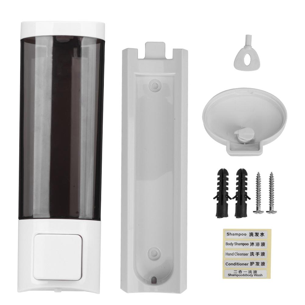 200ml Single‑Head Manual Soap Dispenser Kitchen Bathroom Wall Mounted Soap Container for Liquid Shampoo