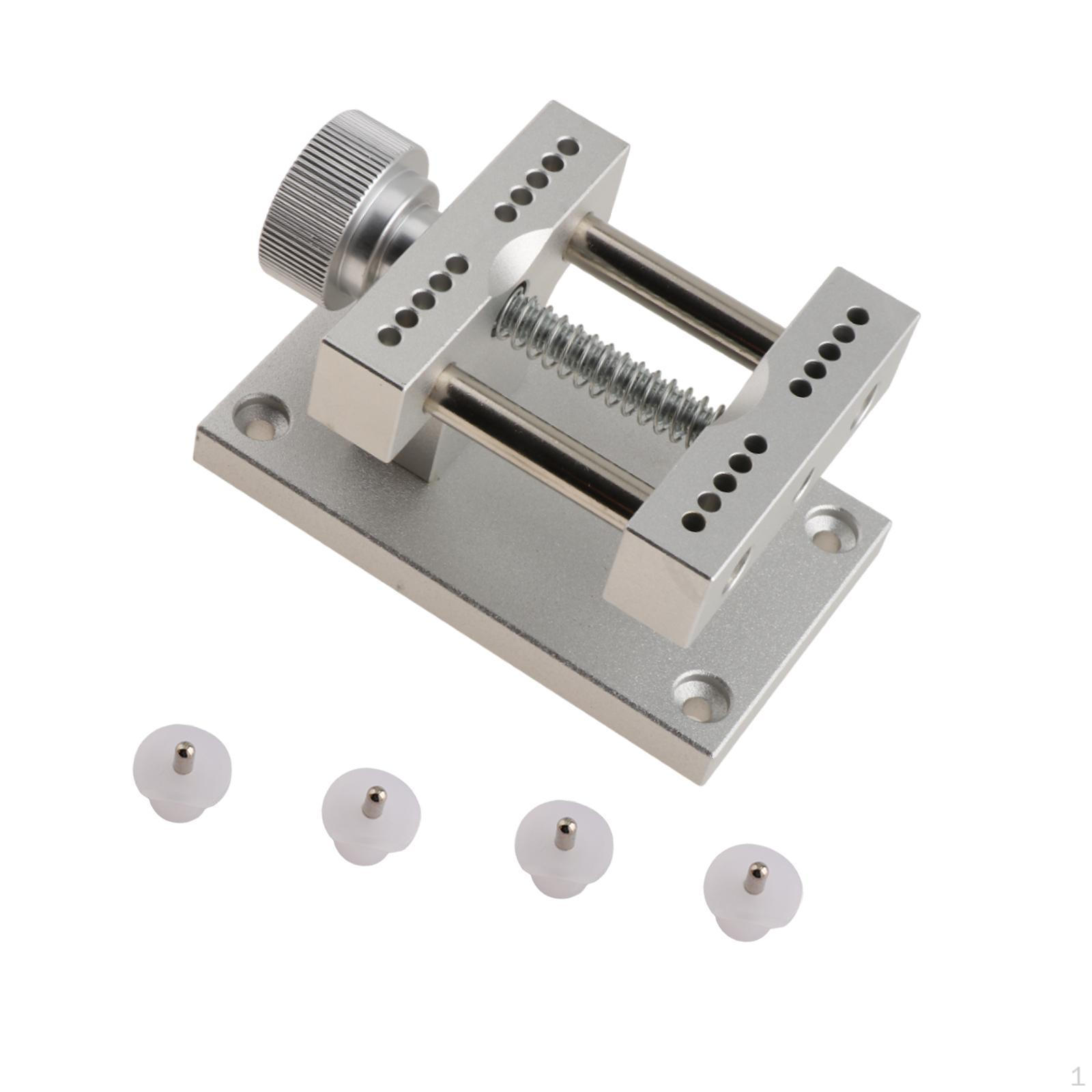 

Держатель для часового корпуса для открытых корпусов, регулируемый инструмент для мужчин и женщин, компактный аксессуар для ремонта серебряный