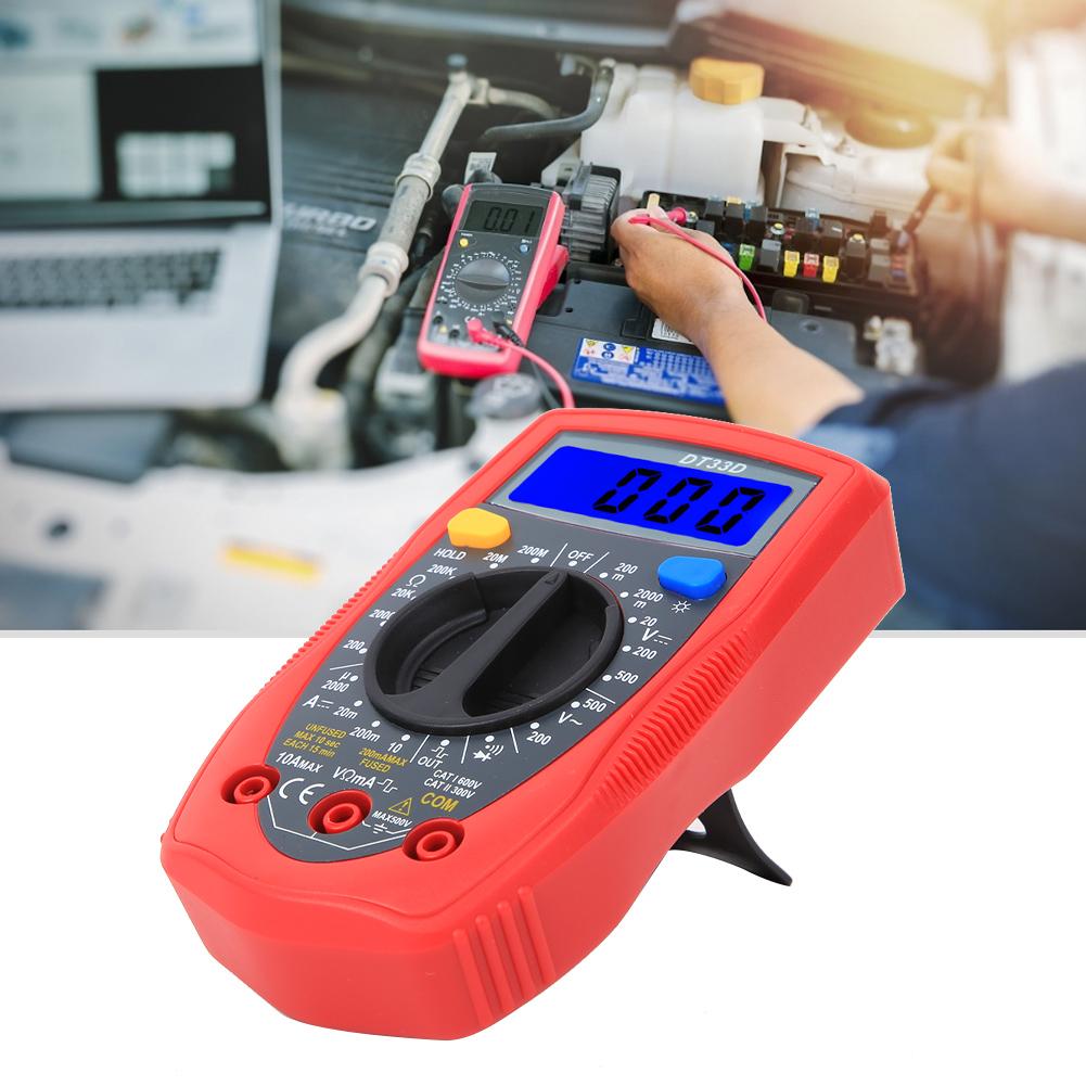 DT33D Mini Dijital Multimetre Voltmetre Taşınabilir Evrensel Ölçer 130 x 73.5 x 35mm