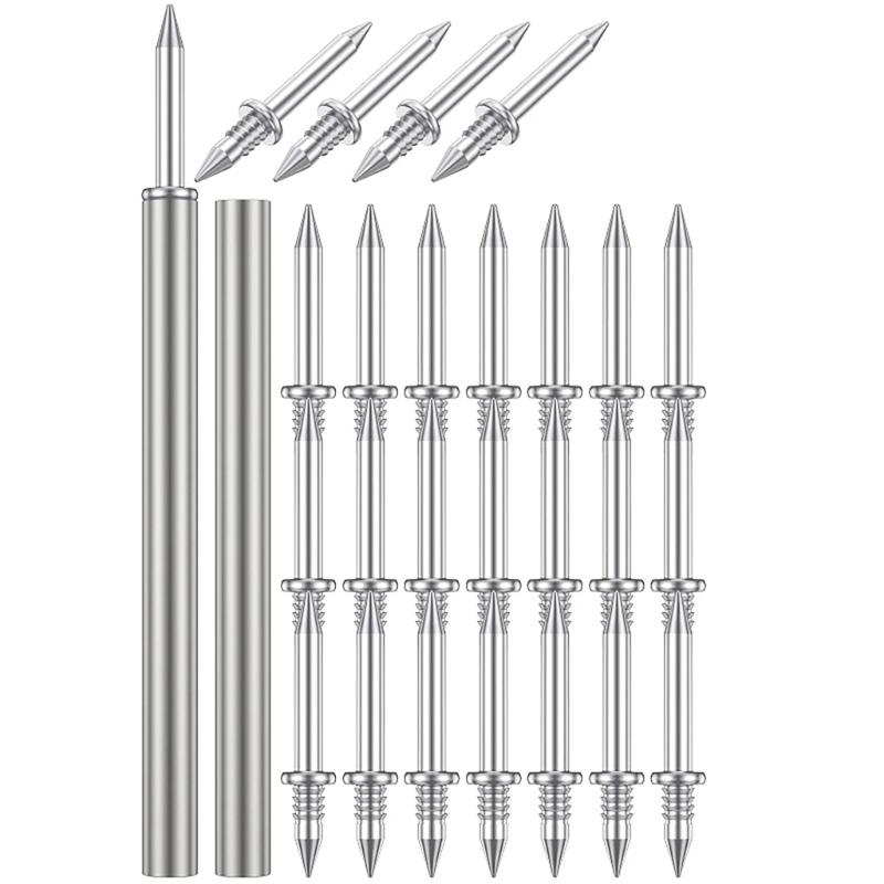 Double Head Nail Set with Convenient Sleeve Installation Tool Seamless Skirting Fastener Set Suitable for Baseboards