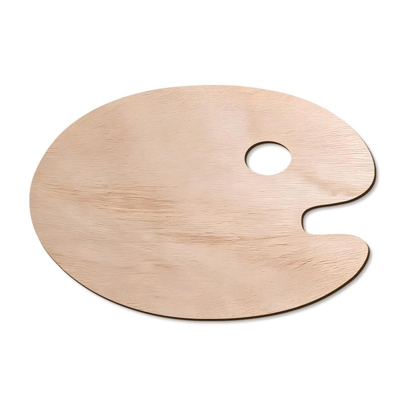 Wooden Paint Palette Oil Paint Palette Oval-Shaped Artist Painting Palette with Thumb Hole Art Pallet Paint Tray Painting Tool